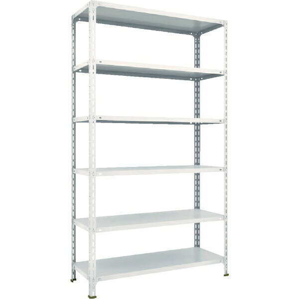 トラスコ中山｜TRUSCO NAKAYAMA TRUSCO　軽量棚開放型　W1200XD450XH2100　6段　ネオグレ 74X-16 NG 【メーカー直送・代金引換不可・時間指定・返品不可】