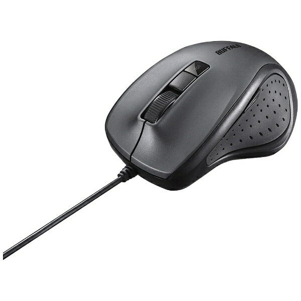 BUFFALO｜バッファロー マウス ブラック BSMBU308BK [BlueLED /有線 /5ボタン /USB]