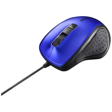 BUFFALO　バッファロー BSMBU308BL マウス ブルー [BlueLED /5ボタン /USB /有線][BSMBU308BL]