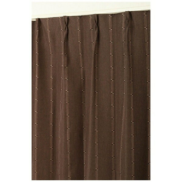 東京シンコール｜TOKYO SINCOL 2枚組 ドレープカーテン ジェシー(100×200cm/ブラウン)