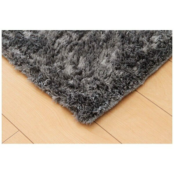 イケヒコ｜IKEHIKO ラグ シャギー調『ラルジュ』(約90×185cm/グレー)