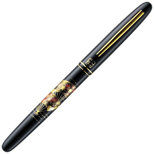 呉竹｜Kuretake [筆ペン]くれ竹万年毛筆 蒔絵物語 扇面 黒 DU180-115
