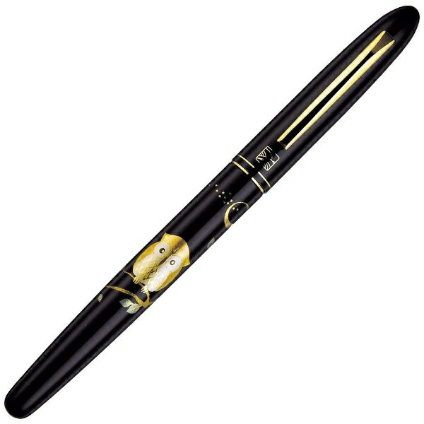 呉竹｜Kuretake ［手紙ペン］くれ竹 手紙ぺん 蒔絵物語 ふくろう 黒 ER186-410