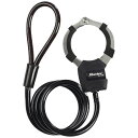マスターロック|Master Lock 手錠型ケーブルロック 1m 鍵4本付き ブラック 8275JADPROBLK