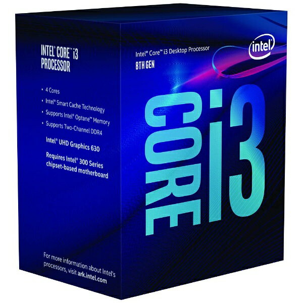 Core i3-8100Coffee Lake, 4コア／4スレッド，3.6GHz，TDP 65W