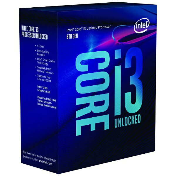 Core i3-8350KCoffee Lake, 4コア／4スレッド，4.0GHz，TDP 91W