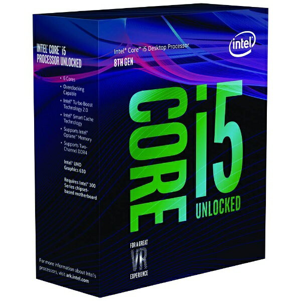 Core i5-8600KCoffee Lake, 6コア／6スレッド，3.5GHz-4.3GHz，TDP 95W