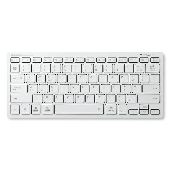 쥳ELECOM ܡ (Android/iPadOS/iOS/Mac/Windows11б) ۥ磻 TK-FBP102XWH [磻쥹 /Bluetooth]rb_ keyboard_cpn