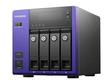 【送料無料】 I-O　DATA　アイ・オー・データ ネットワークHDD 8TB［有線LAN／USB3.0／eSATA・Mac／Win］ Windows Storage Server 2016 Standard Edition／Intel Core i3搭載 4ドライブ法人向けNAS HDL-Z4WP8I パープル