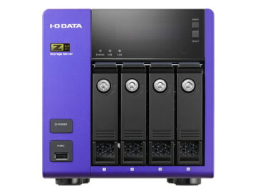 【送料無料】 I-O　DATA　アイ・オー・データ ネットワークHDD 8TB［有線LAN／USB3.0／eSATA・Mac／Win］ Windows Storage Server 2016 Standard Edition／Intel Core i3搭載 4ドライブ法人向けNAS HDL-Z4WP8I パープル