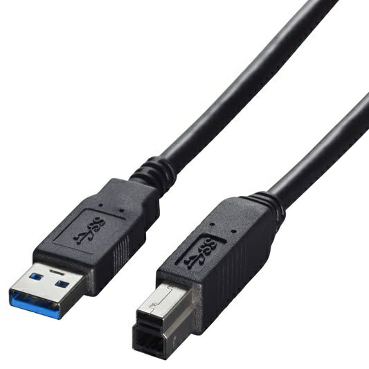 BUFFALO｜バッファロー コネクター USB3.0 A to B ケーブル 2m ブラック BCUAB320BK ブラック[BCUAB320BK]