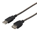 BUFFALO｜バッファロー USB2.0延長ケーブル (A to A) 3m BCUAA230BS ブラックスケルトン[BCUAA230BS]