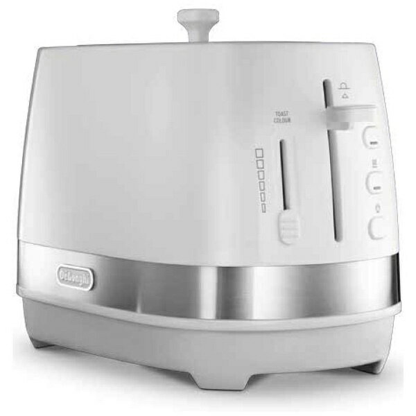 デロンギ｜Delonghi ポップアップトースター ACTIVE SERIES アクティブシリーズ トゥルーホワイト CTLA2003J [2枚][CTLA2003JW]