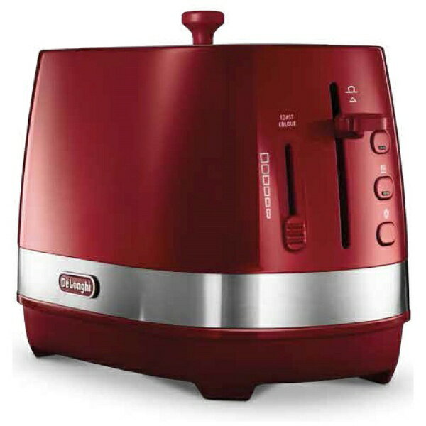 デロンギ｜Delonghi ポップアップトースター ACTIVE SERIES(アクティブシリーズ） パッションレッド CTLA2003J 2枚 CTLA2003JR