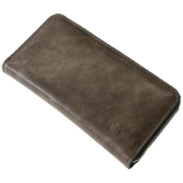 ELA｜イー・エル・エー ラウンドファスナー 長財布 ELA チョコ ELA-9029CHO