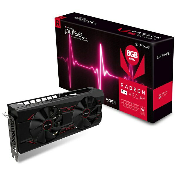 SAPPHIRE｜サファイヤ グラフィックボード　SAPPHIRE PULSE RADEON RX VEGA 56 DUAL HDMI / DUAL DP (UEFI) SA-RXVEGA56-PULSE/11276-02-40G [8GB /Radeonシリーズ]【バルク品】 [SARXVEGA56PULSE]