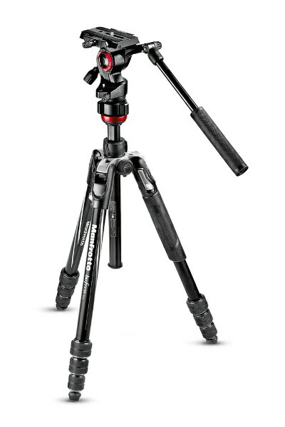 【エントリーで2倍pt(5/27 1:59まで)】 マンフロット｜Manfrotto アルミニウムT三脚ビデオ雲台キット befree live MVKBFRT-LIVE 4段 /ビデオ雲台 MVKBFRTLIVE