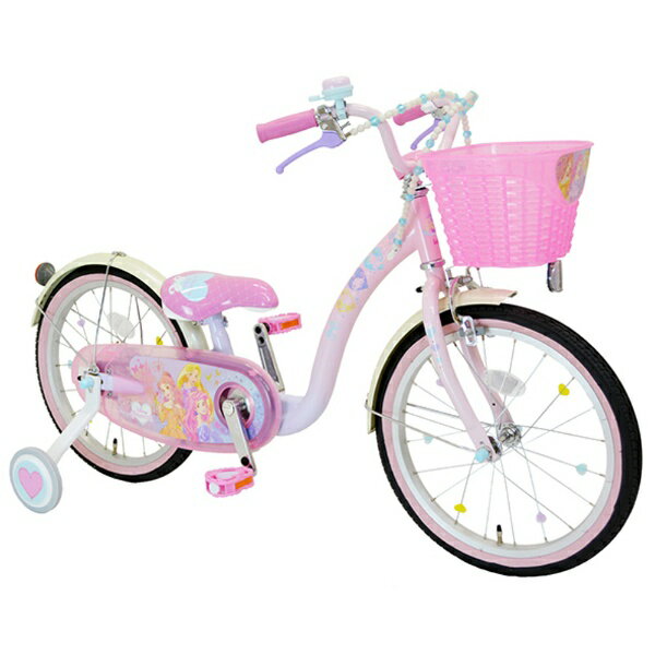 アイデス　ides 18型 幼児用自転車 プリンセスゆめカワ（プリンセスデザイン/ピンク） 【代金引換配送不可】【メーカー直送・代金引換不可・時間指定・返品不可】