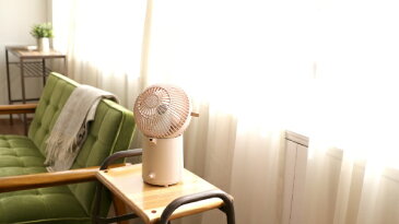 阪和 加湿機能付小型扇風機 「PRISMATE アロマミストファン」（3枚羽根）　PR-F014-PK ピンク
