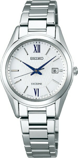 セイコー エクセリーヌ ビジネス腕時計 レディース セイコー｜SEIKO ［ソーラー電波時計］エクセリーヌ（EXCELINE） 「ペア薄型電波ソーラーモデル」 SWCW145 04【国内正規品】