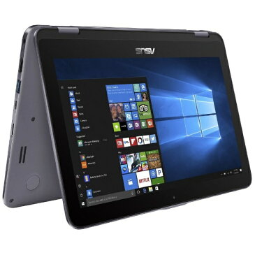 【送料無料】 ASUS　エイスース Vivo Book Flip12 11.6型タッチ対応ノートPC［Win10 Home・Celeron・eMMC 64GB・メモリ 4GB］ TP203NA-GREY スターグレー