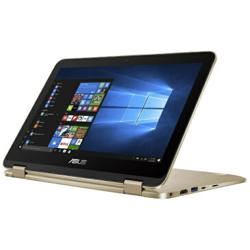 【送料無料】 ASUS　エイスース Vivo Book Flip12 11.6型タッチ対応ノートPC［Win10 Home・Celeron・eMMC 64GB・メモリ 4GB］ TP203NA-GOLD シマリングゴールド