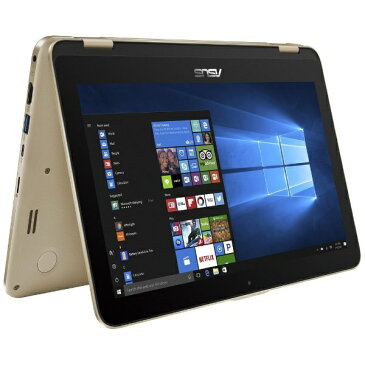 【送料無料】 ASUS　エイスース Vivo Book Flip12 11.6型タッチ対応ノートPC［Win10 Home・Celeron・eMMC 64GB・メモリ 4GB］ TP203NA-GOLD シマリングゴールド