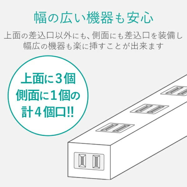 ELECOM|エレコム TV用 タップ ブラッ...の紹介画像3