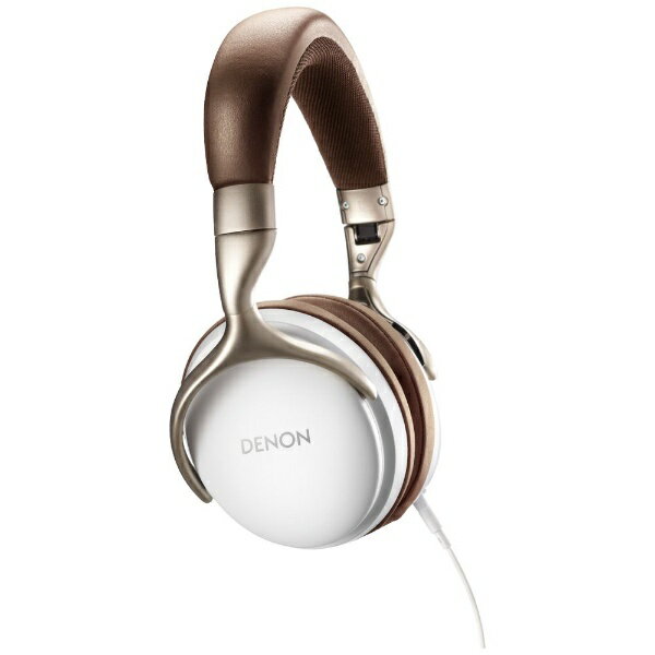 デノンDenonヘッドホンAH-D1200WTEMホワイト リモコン・マイク対応/φ3.5mmミニプラグ/ハイレゾ対応 AHD