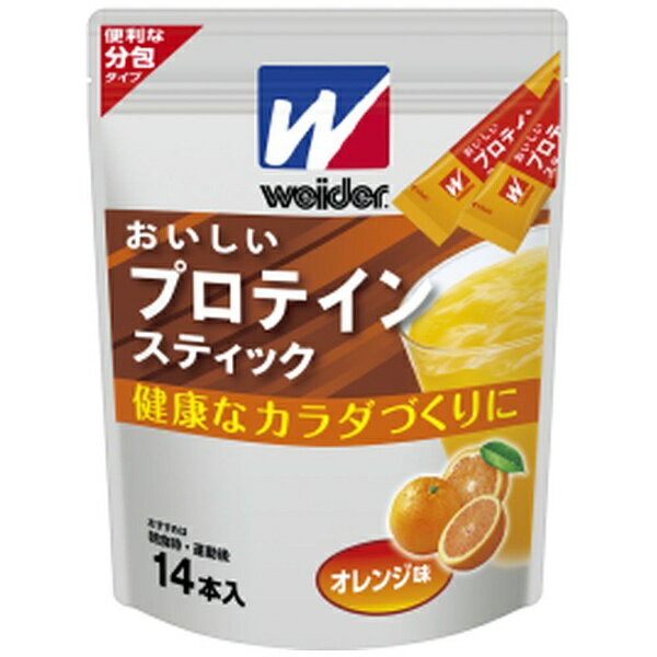 森永製菓｜MORINAGA おいしいプロテインスティック【オレンジ風味/140g(14本×10g)】【パッケージデザインの変更等による返品・交換不可】のサムネイル