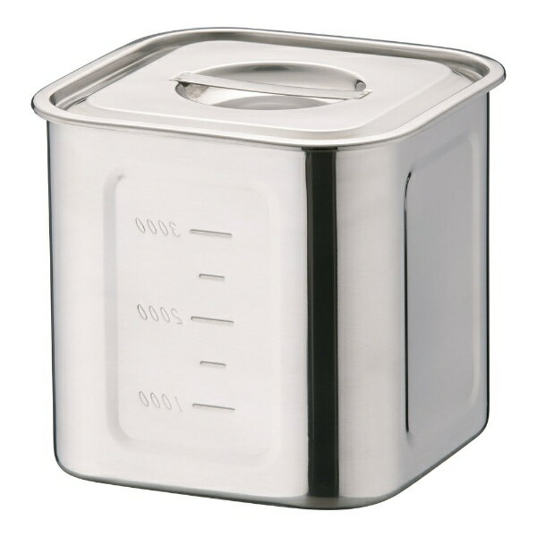 三宝産業｜SAMPO SANGYO HACCP18-8深型角キッチンポット 16.5cm ＜AHS3807＞[AHS3807]