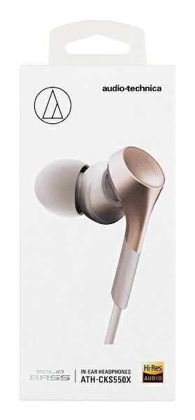 オーディオテクニカ｜audio-technica イヤホン カナル型 ATH-CKS550X CG シャンパンゴールド [カナル型 /φ3.5mm ミニプラグ][ATHCKS550XCG] biccamera-12038814 楽天ビック(ビックカメラ×楽天) サンプル画像2