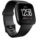 【送料無料】 FITBIT 【エントリーでポイント10倍 8/24 10:00〜8/27 9:59】Fitbit フィットビット スマートウォッチ Versa Black/Black Aluminium L/Sサイズ FB505GMBK-CJK ブラック/ブラックアルミニウム