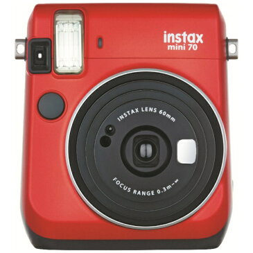 富士フイルム　FUJIFILM インスタントカメラ 『チェキ』 instax mini 70N レッド[チェキ 本体 カメラ INSMINI70NRED]