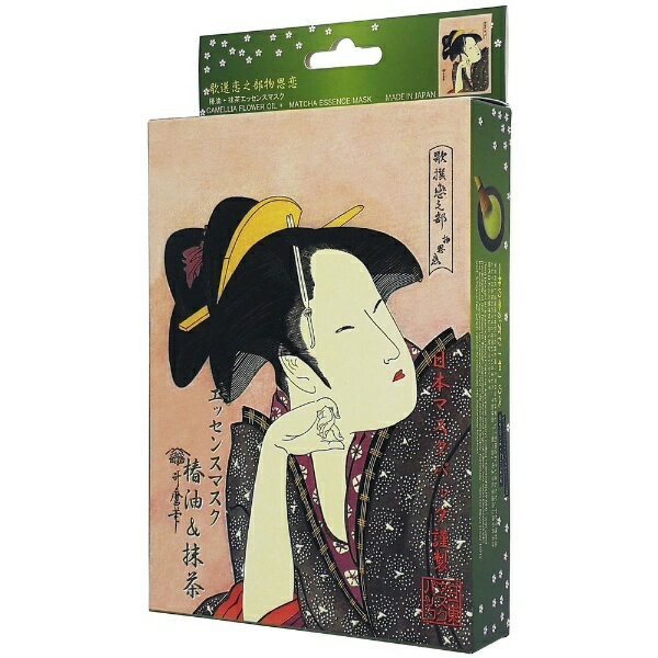 日本マスクパック｜japan mask pack 歌麿ライン椿油 抹茶エッセンスマスク