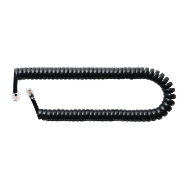 ナカバヤシ｜Nakabayashi 受話器用カールコード 0.3m ストレート結線 黒[DCJ403SBK]