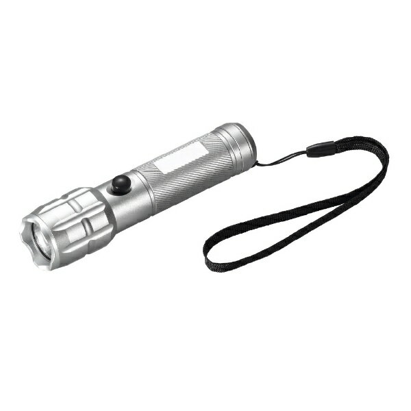 ヤザワ｜YAZAWA Y06A12SV 懐中電灯 シルバー [LED /単4乾電池×3 /防水対応]