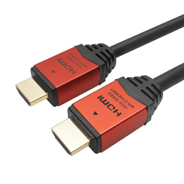 ホーリック｜HORIC HDMIケーブル レッド HDM100-906RD 10m /HDMI⇔HDMI /イーサネット対応