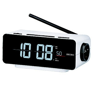 セイコー SEIKO 電波交流式目覚まし時計 「C3FLIP」 DL213W 白