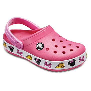 クロックス　Crocs 18.0cm 子供用 サンダル Kids Crocband Minnie Mouse Clog(C11：Paradise Pink) 204993