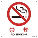 日本緑十字|JAPAN GREEN CROSS 緑十字 JIS規格 安全標識 禁煙 300×300mm エンビ