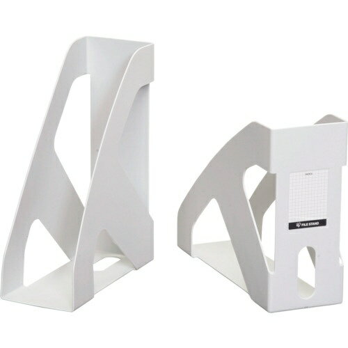 IRIS OHYAMA｜アイリスオーヤマ IRIS　ファイルスタンド（2個セット）　FS−25EW×2　白