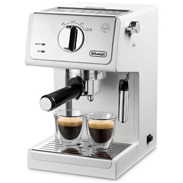 デロンギ｜Delonghi エスプレッソ カプチーノメーカー アクティブ トゥルーホワイト ECP3220J-W ECP3220JW