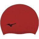 mizuno|ミズノ 男女兼用 スイミングキャップ シリコーンキャップ(フリーサイズ:50〜59cm/レッド) N2JW8040(4)