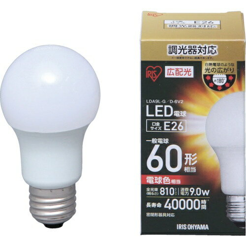 IRIS OHYAMA｜アイリスオーヤマ IRIS　LED電球広配光　調光　電球色60形相当（810lm）