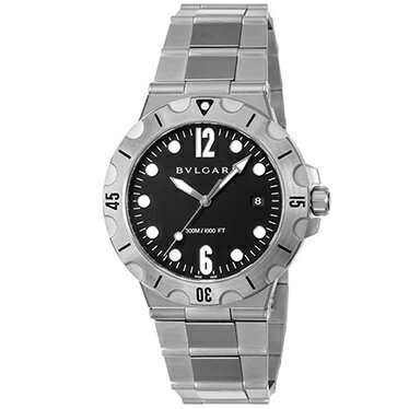 BVLGARI｜ブルガリ ディアゴノ プロフェッショナル スクーバ [Diagono Professional Scuba] 2年保証 DP41BSSSD ブラック [並行輸入品] 【代金引換配送不可】
