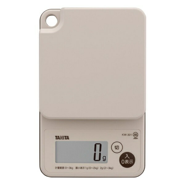 TANITA｜タニタ デジタルクッキングスケール （3kg）　KW-301-IV アイボリー...