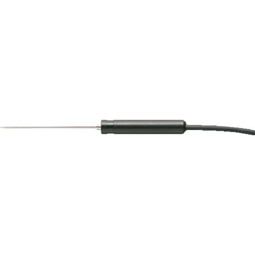 ■SK−1260用オプションセンサです。【用途】・先トガリセンサ（食品用防水型、低温）。【仕様】・プローブ長（mm）： 3×120・使用温度範囲（℃）： -30.0〜199.9・φ3×120mm・コード1.1m・サーミスタ・温度-30.0〜199.9℃