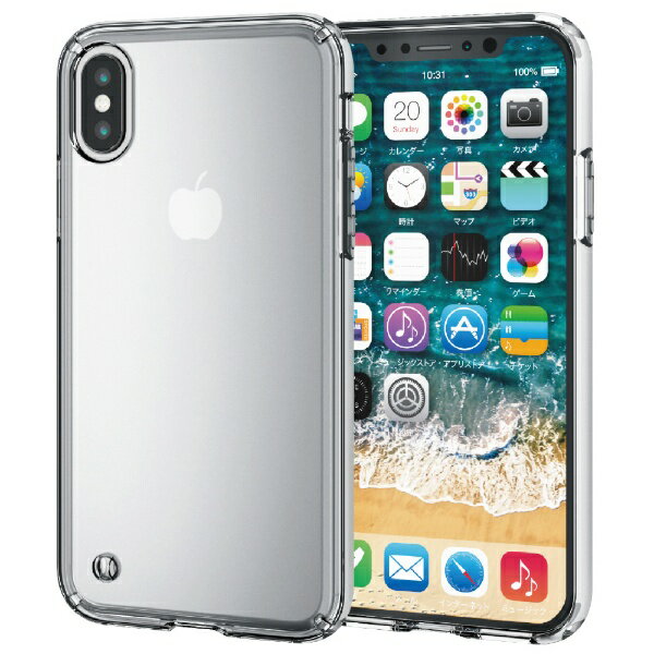 エレコム｜ELECOM iPhone XS 5.8インチ用 ハイブリッドケース PM-A18BHVCCR