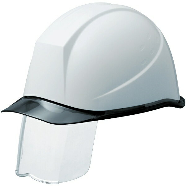 ミドリ安全｜MIDORI ANZEN PC製ヘルメット スライダー面付 透明バイザー ホワイト/スモーク SC-11PCLSR..